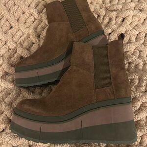 Naked Feet Brown Platform Ankle Boots
